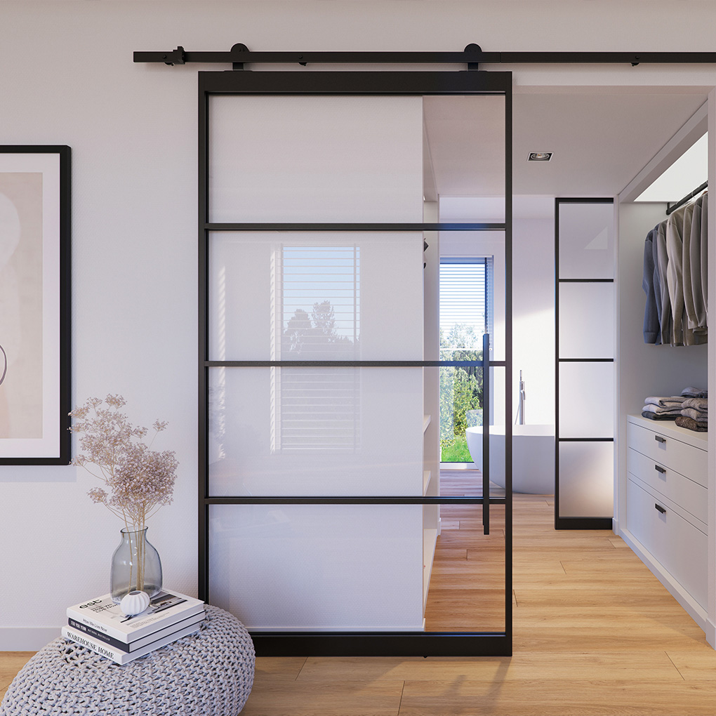 Skantrae SlimSeries Alu - Metalen Schuifdeur Zwart